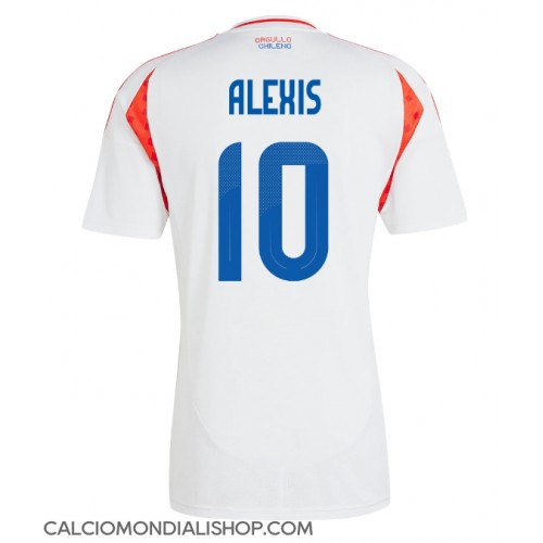 Maglie da calcio Chile Alexis Sanchez #10 Seconda Maglia Copa America 2024 Manica Corta